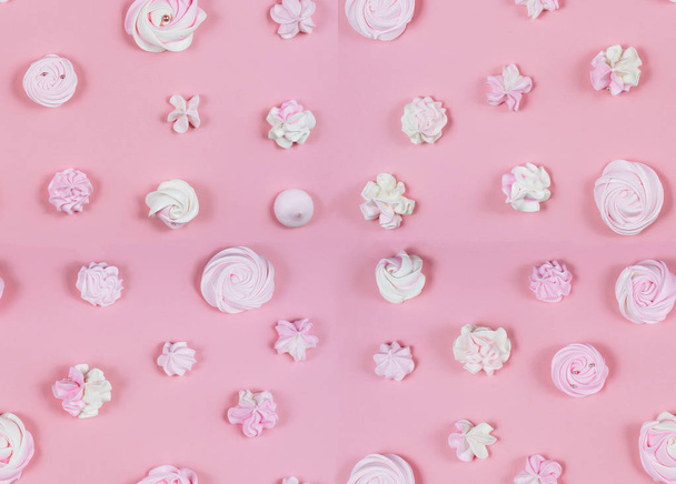 Pink Sweet Pattern Birthday Party Pastel Flat Lay - Photo, Image