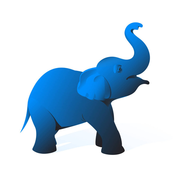 Elefante azul Abstração
 - Vetor, Imagem
