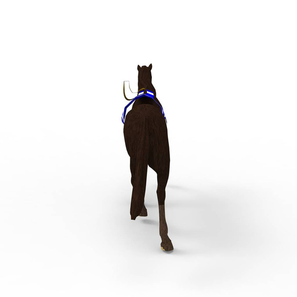 Renderowanie 3D koni utworzonych za pomocą narzędzia miksera - Zdjęcie, obraz