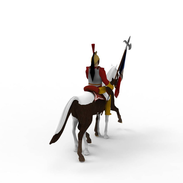 Renderowanie 3D koni utworzonych za pomocą narzędzia miksera - Zdjęcie, obraz