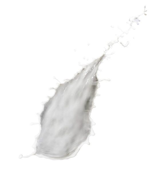 Πιτσιλιές γάλακτος ή κρέμας γάλακτος που απομονώνονται σε λευκό φόντο - Φωτογραφία, εικόνα