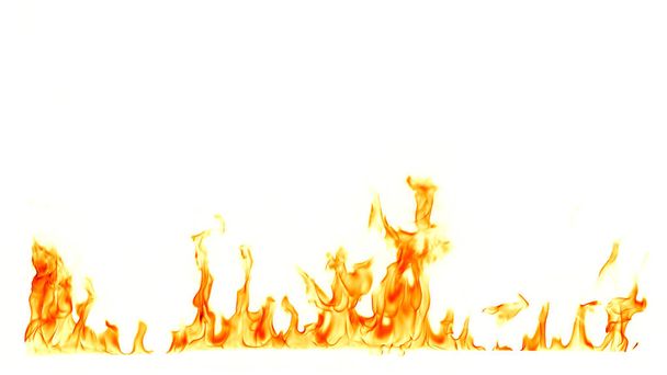 Огонь пламя изолированы на белом фоне. - Фото, изображение