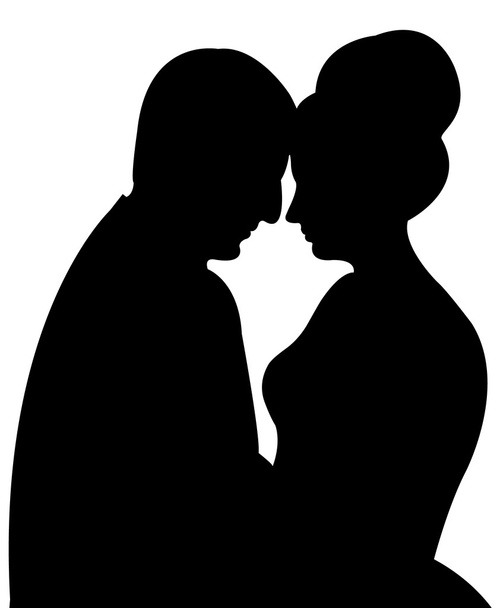 Silhouette vector of a couple - Vector, Image