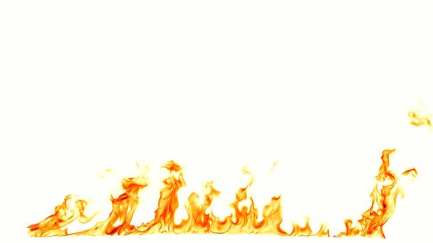 Fire flames isolated on white background. - Photo, Image