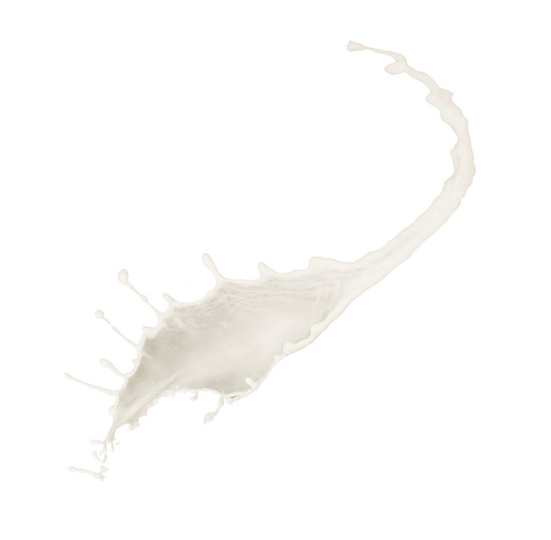 Splash of milk or cream isolated on white background - Photo, Image