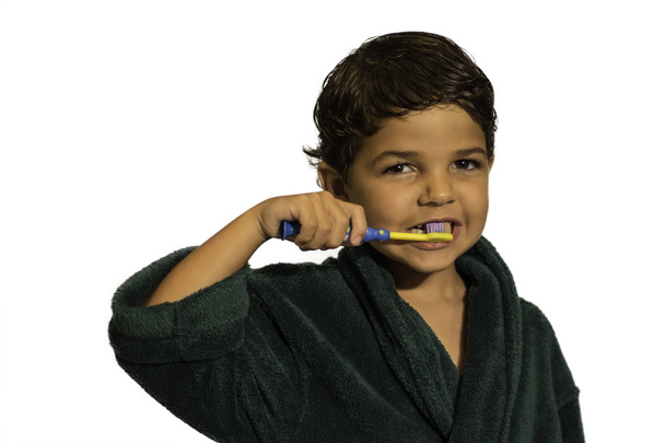 Dětské čištění zubů - Fotografie, Obrázek