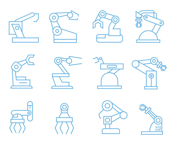 Icone del braccio robotico, illustrazione vettoriale
  - Vettoriali, immagini