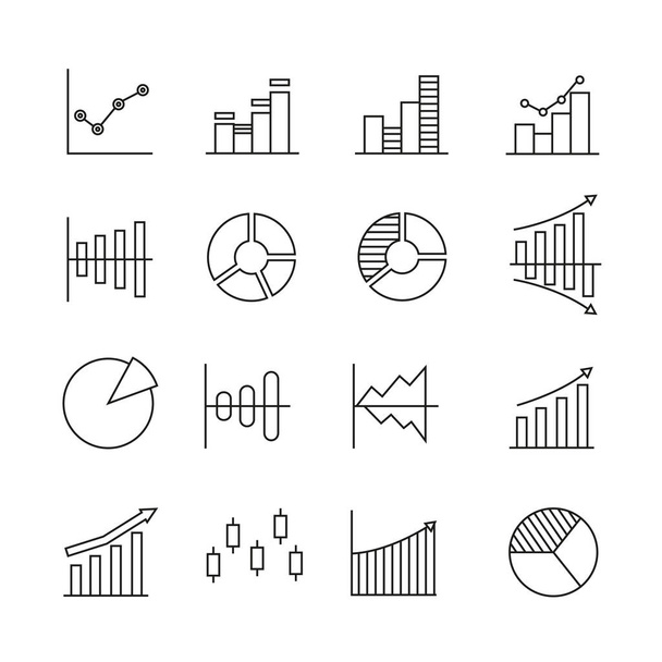 Web icon. Vector illustration of  chart icons - ベクター画像