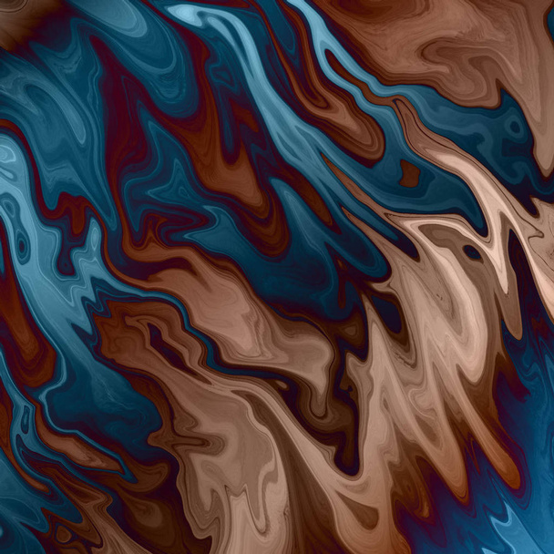 flüssiger abstrakter Hintergrund mit Ölgemäldeschlieren - Foto, Bild