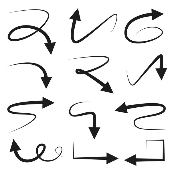 vector illustration of arrows, icons - Vector, Image