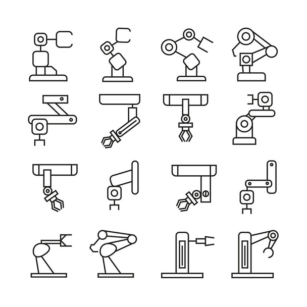 Robotic arm icons, vector illustration  - Vector, Image