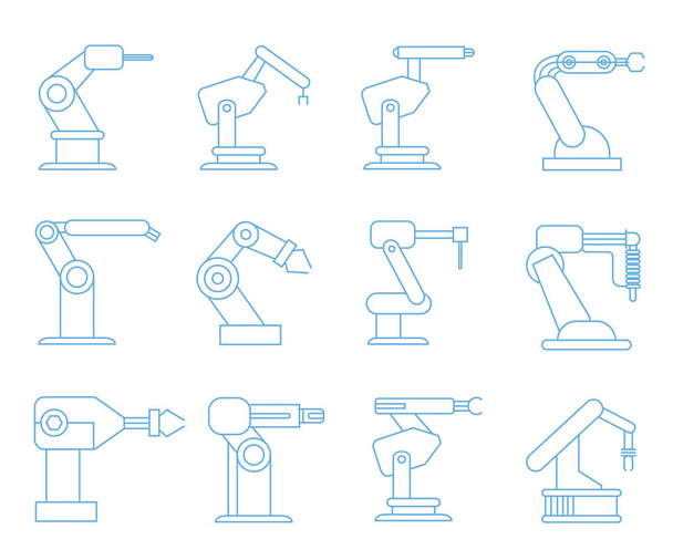 Robotarm iconen, vector illustratie  - Vector, afbeelding