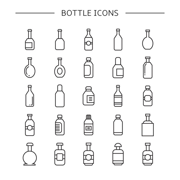 ilustração vetorial de garrafas, conjunto de ícones
 - Vetor, Imagem