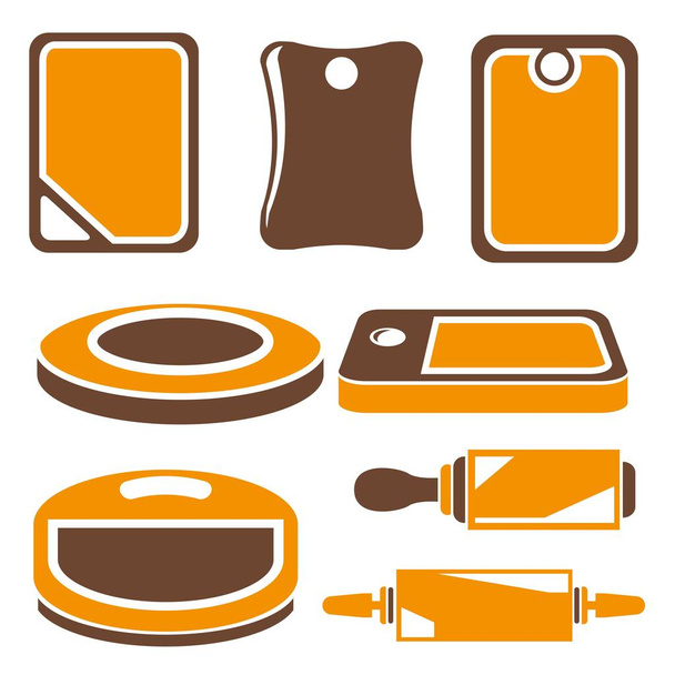 cutter board Web icons set. Vector illustration           - Vector, Image