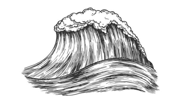 Velký Foamy tropický mořský oceán vektor bouře - Vektor, obrázek