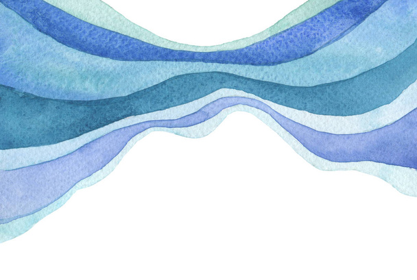 Abstract wave watercolor painted background. Paper texture. Isol - Fotó, kép