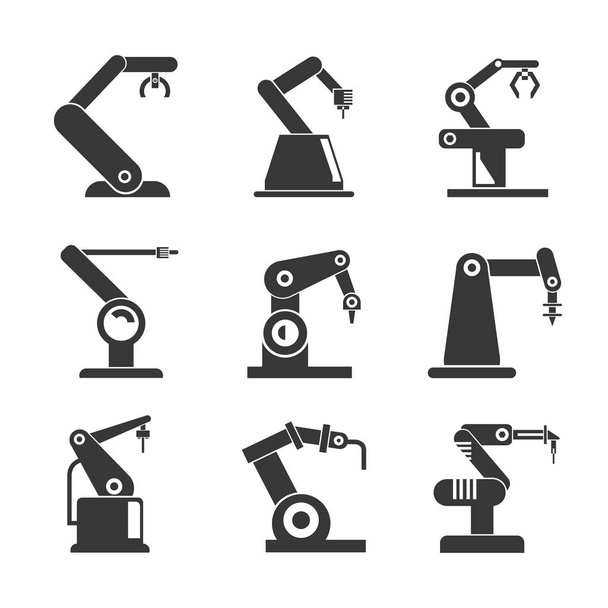 Icone del braccio robotico, illustrazione vettoriale
  - Vettoriali, immagini