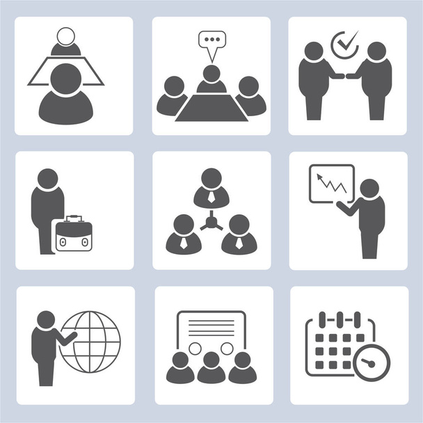 business concept, vector illustration. Icons set - Vector, afbeelding