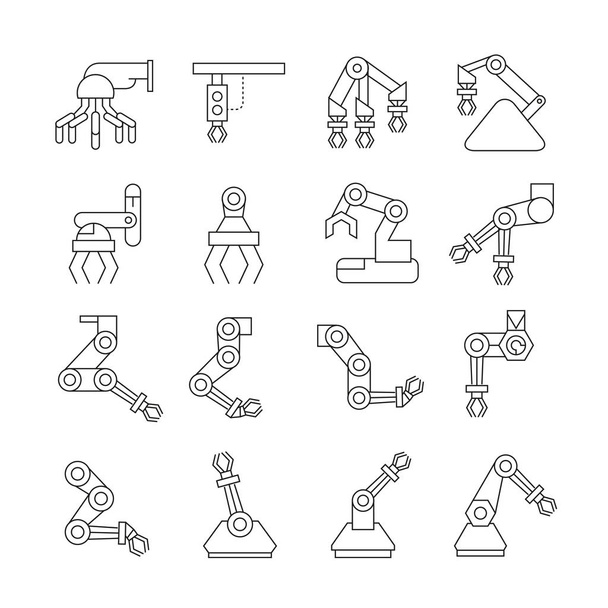Robotarm iconen, vector illustratie  - Vector, afbeelding