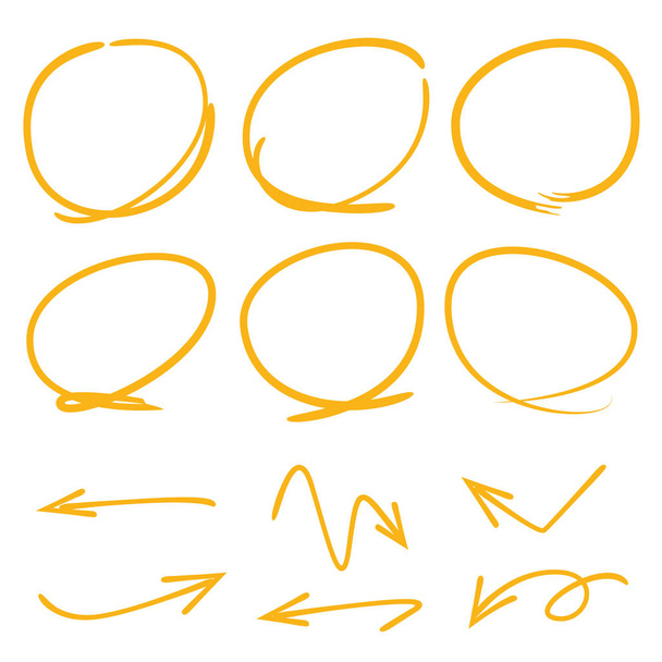 flèches cercles marqueur surligneur éléments
 - Vecteur, image
