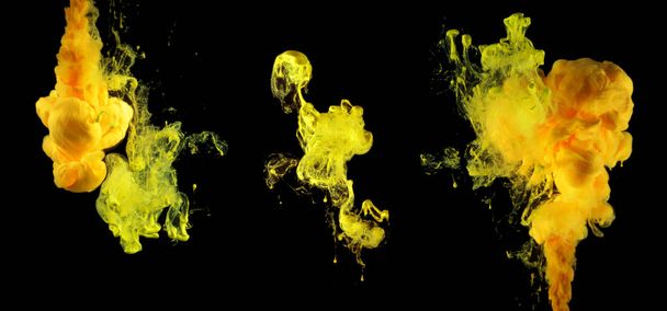 Acrylic colors in water. Ink blot. Abstract background. Collecti - Photo, image