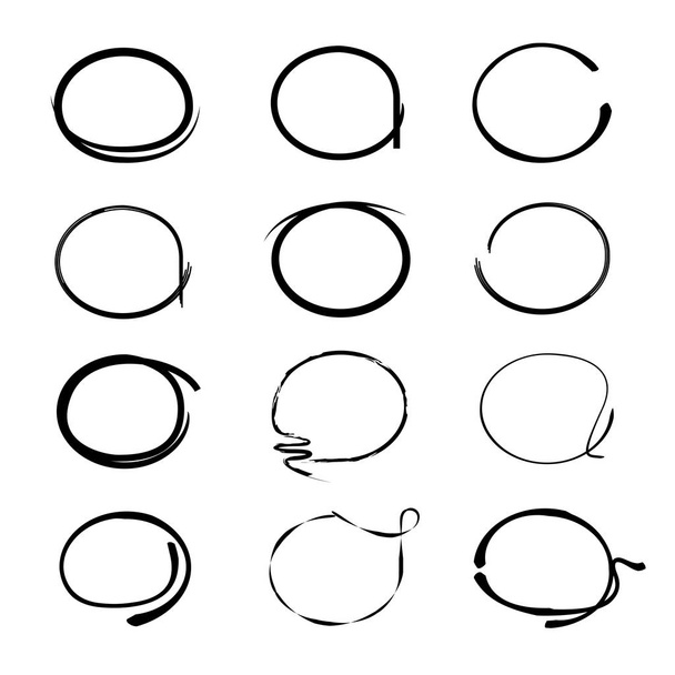 elementos marcadores desenhados à mão, simplesmente ilustração vetorial
 - Vetor, Imagem