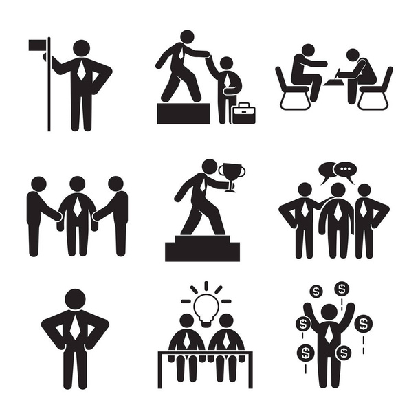 ilustración vectorial de iconos de personas - Vector, Imagen