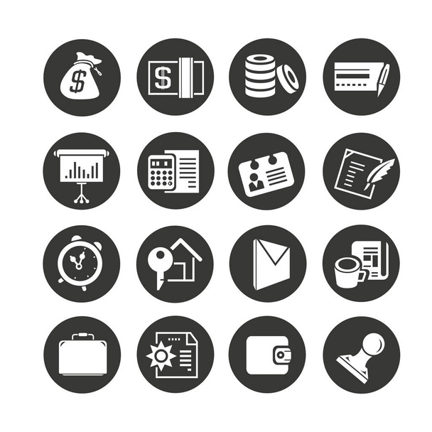 set of  business line icons, vector illustration - Vector, Image
