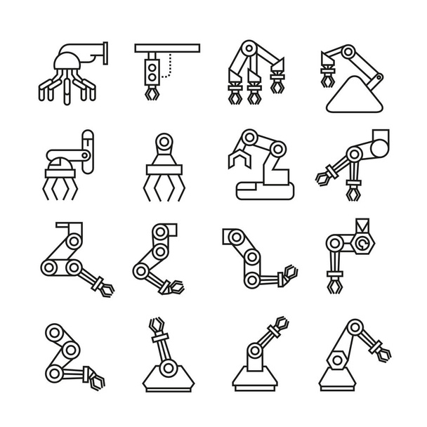Robotika kar ikonok, vektor illusztráció  - Vektor, kép