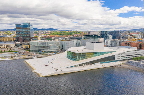 Beautiful aerial view of the Opera house in Copenhagen in Denmark. - Fotografie, Obrázek