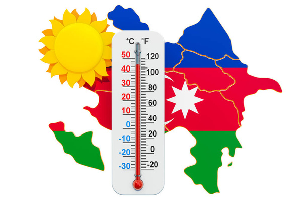 Warmte in Azerbeidzjan concept. 3D-rendering - Foto, afbeelding