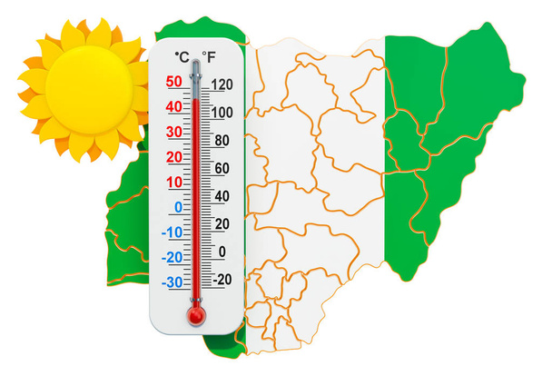 Hő-ban Nigéria fogalom. 3D-leképezés - Fotó, kép