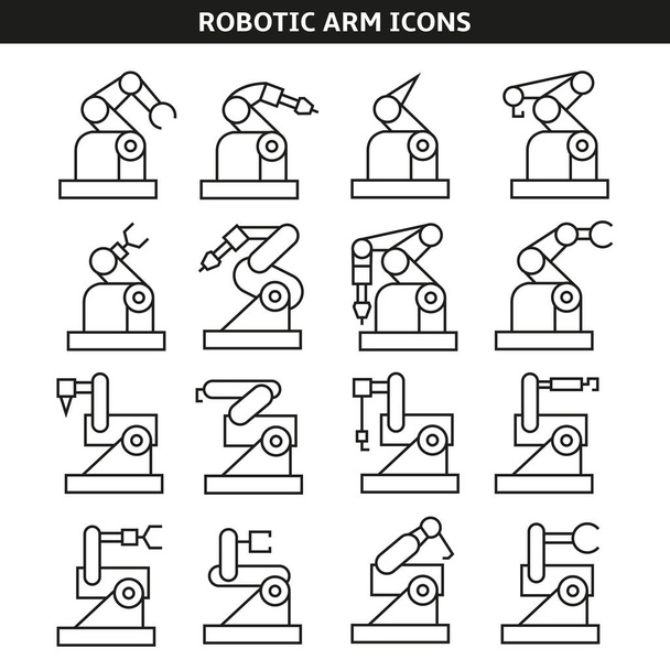 Robotika kar ikonok, vektor illusztráció  - Vektor, kép