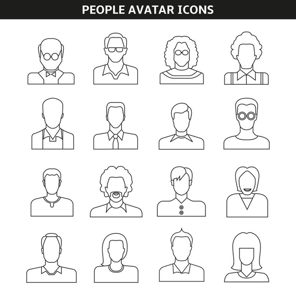 set avatar, illustrazione vettoriale
  - Vettoriali, immagini