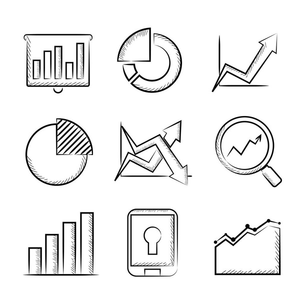 Web icon. Vector illustration of  chart icons - Vector, Image