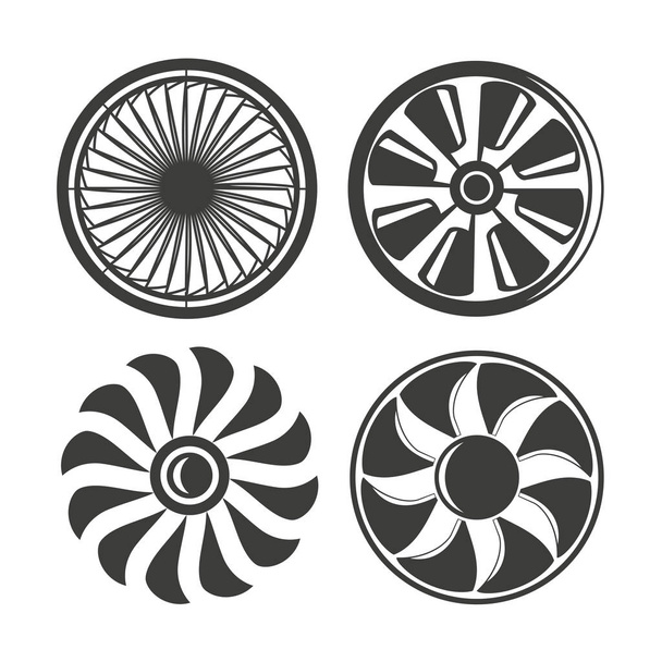A turbina ikonjainak vektoros illusztrációja - Vektor, kép