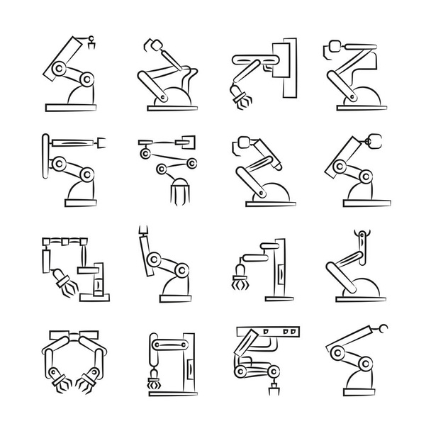 Роботизовані значки рук, Векторні ілюстрації
  - Вектор, зображення