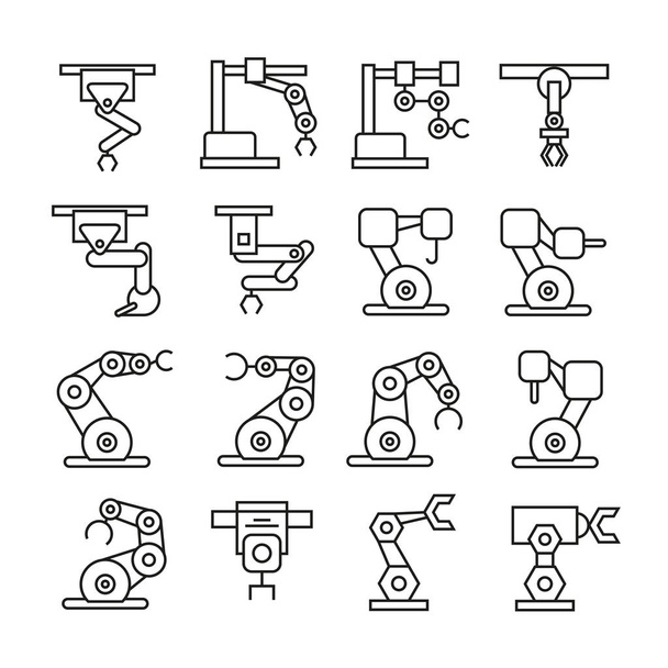 Robotické ikony paží, vektorová ilustrace  - Vektor, obrázek