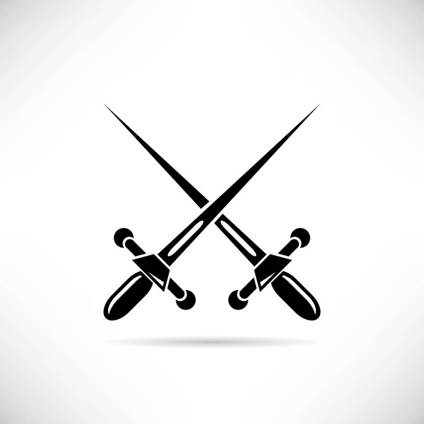vector illustration of weapons, icons - Vector, imagen