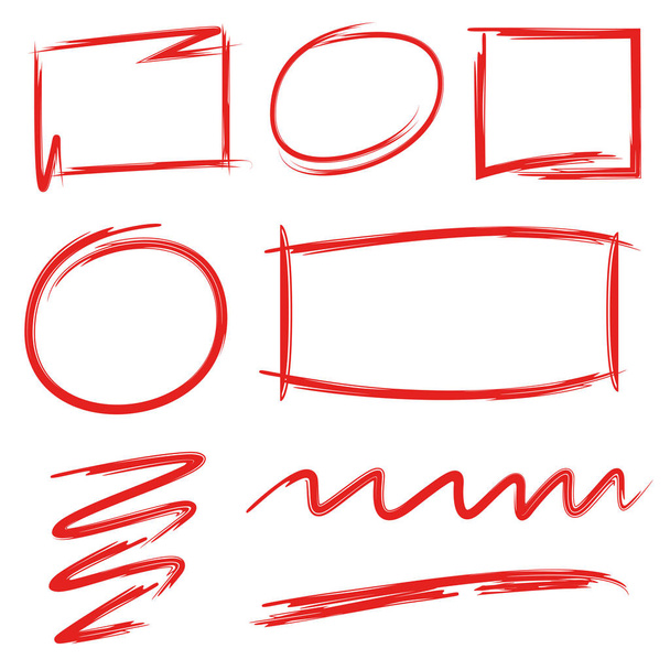 Елементи лінії маркерів і підкреслений векторний набір
 - Вектор, зображення