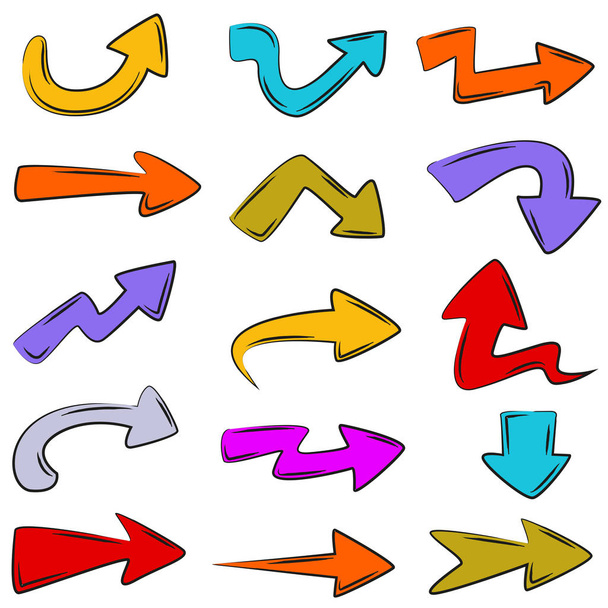 vector illustration of arrows, set - Vector, Image