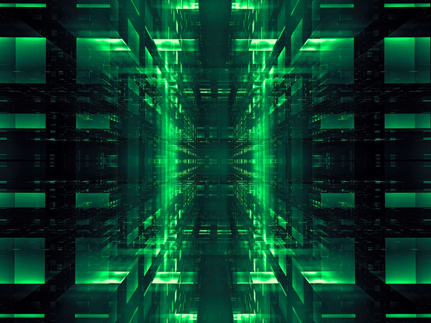 Abstract datacenter or portal - digitally generated image - Photo, Image