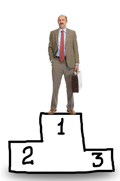 Businessman on a pedestal - Foto, imagen