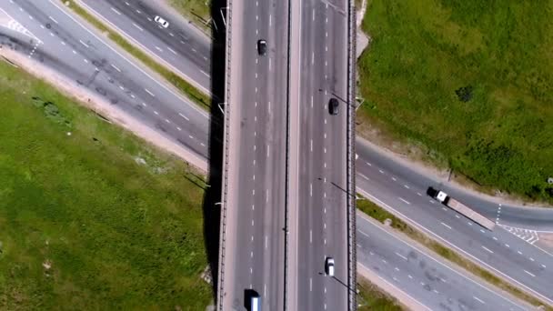 Highway, interchange. Aerial shooting - Footage, Video