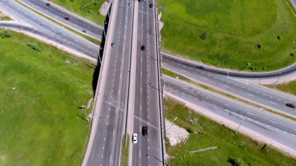 Highway, interchange. Aerial shooting - Footage, Video
