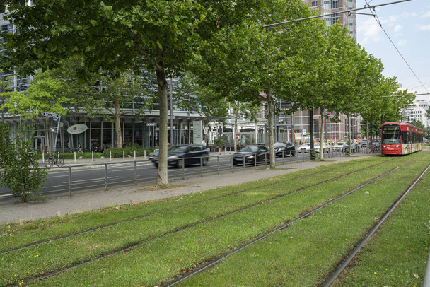A tramway in Frankfurt - Фото, изображение