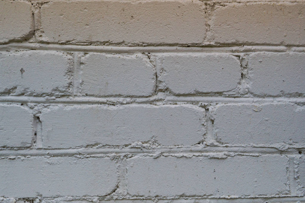 Texture of white stone construction brick loft wall with seams. The background - Photo, Image