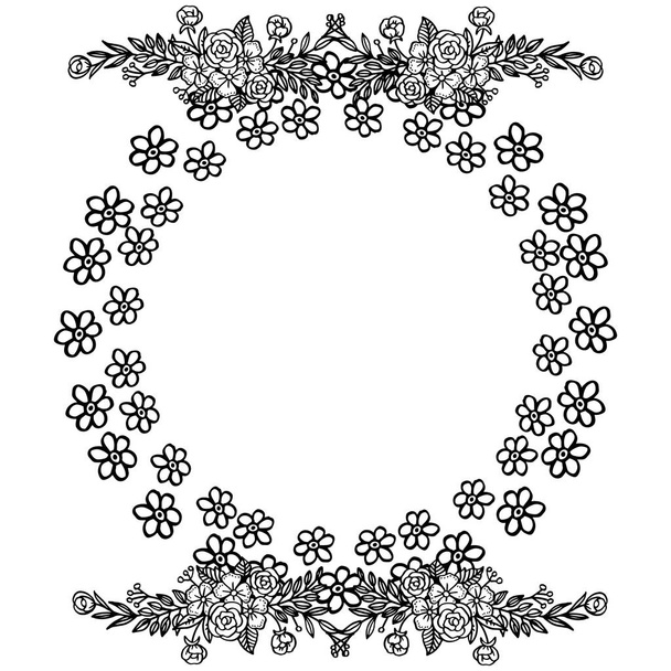 Vector illustration style of card for elegant wreath frames - Vector, Image
