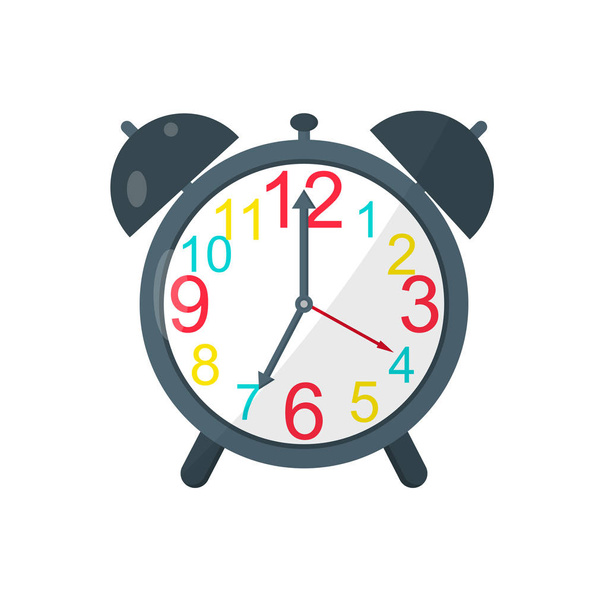 Alarm Clock. Vector icon isolated on white background. Vector illustration. - Vector, Image