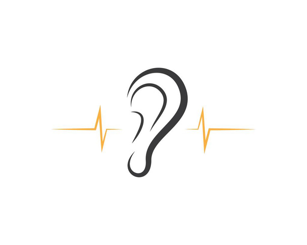 Modelo de logotipo de audição
 - Vetor, Imagem